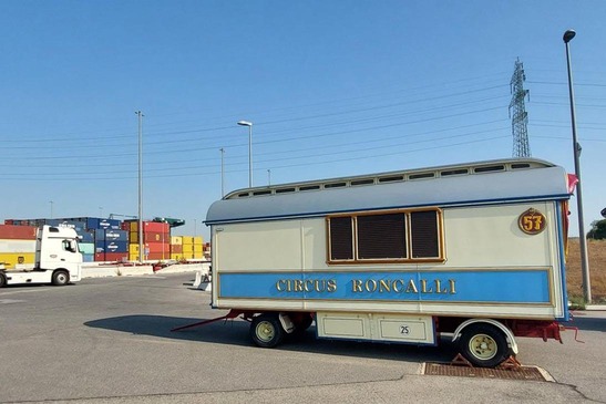 Circus wagos at the Terminal Wien Süd