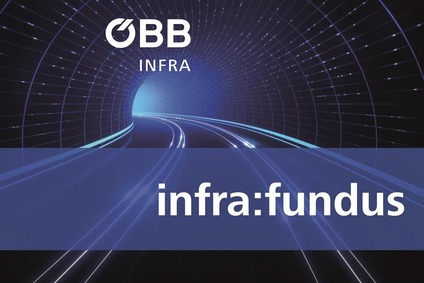 Teaserbild, Tunnel mit Schienenstrang und Text infra:fundus