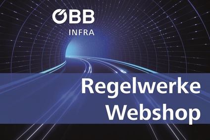 Teaser image, tunnel with railway tracks and text Regulations Webshop