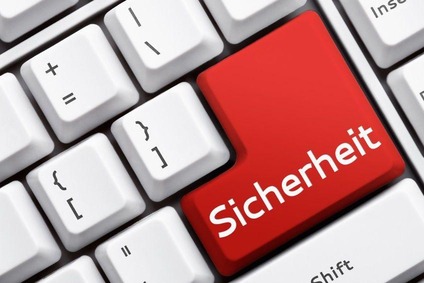 Tastaturtaste mit dem Wort Sicherheit