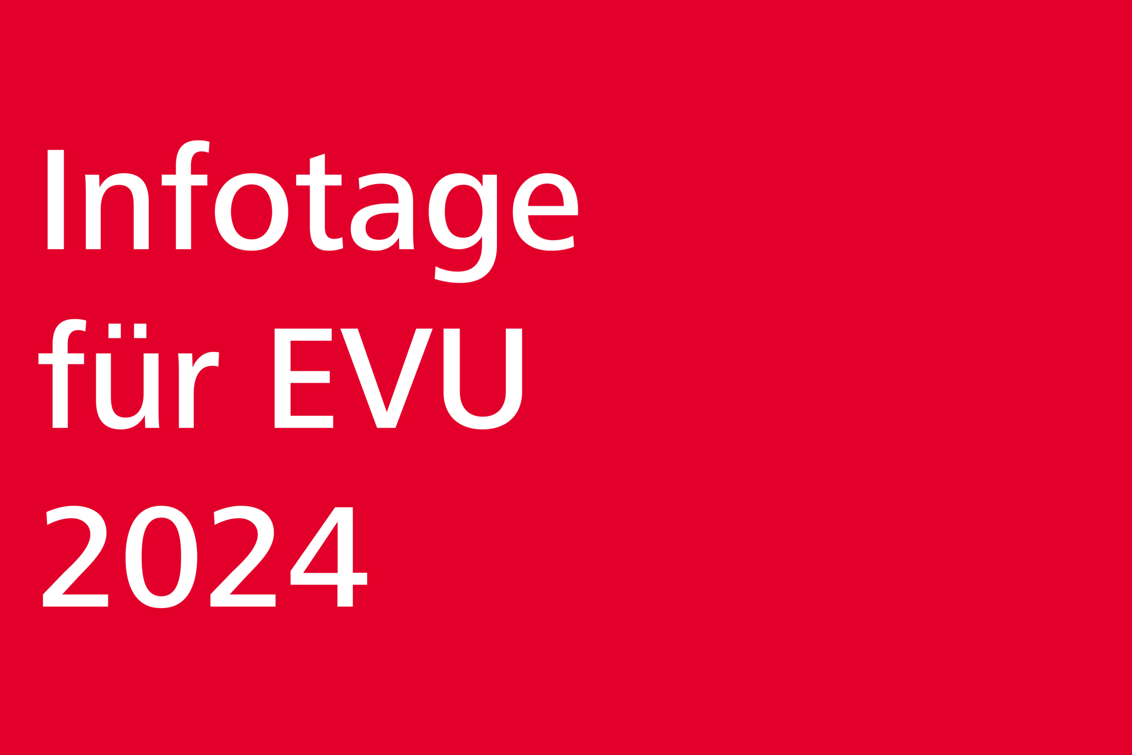 Infotage für EVU 2024