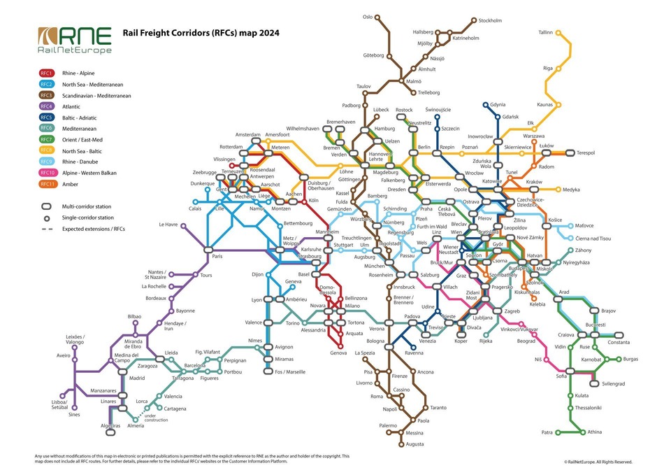 Güterverkehrskorridore der RFC