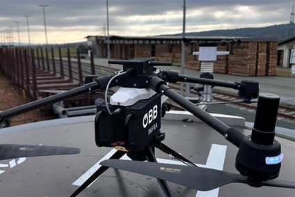 Drohne mit ÖBB INFRA Logo