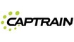 Logo Captrain<br/>Textinsert: weißer Hintergrund, grün Icon, schwarz Captrain
