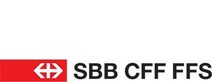 Logo SBB CFF FFS<br/>Textinsert: weißer Hintergrund, links roter Balken mit weißem Icon, rechts schwarz SBB CFF FFS
