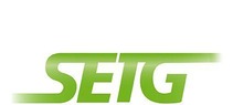 Logo SETG<br/>Textinsert: weißer Hintergrund, grün SETG