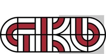 Logo GKB<br/>Textinsert: weißer Hintergrund, rechts graues Quadrat im Hintergrund, schwarz-rot-weißer Schriftzug GKB