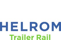 Logo Helrom Trailer Rail<br/>Textinsert: weißer Hintergrund, grau HELROM, darunter grün Trailer Rail