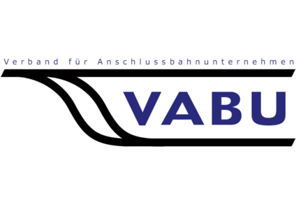 Logo VABU Association for Connecting Railway Companies<br/>Text insert: white background, logo VABU Association for Connecting Railway Companies