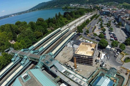 Panoramic view of Bregenz railway station