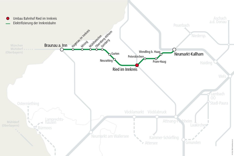 Karte Innkreisbahn