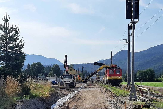 Reconstruction of Kainisch railway station