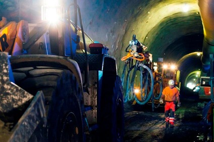 Inside the tunnel.