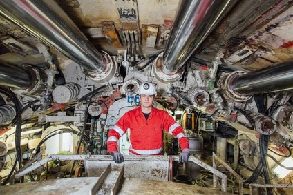 In der Tunnelbohrmaschine