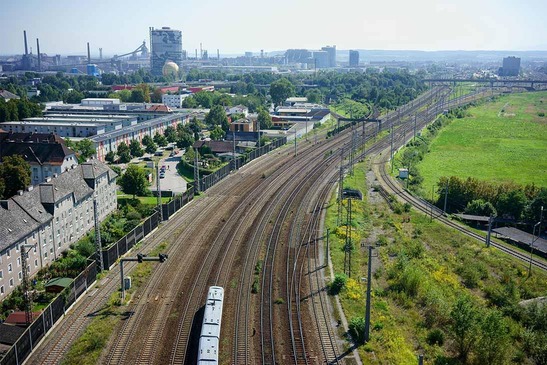 Bahnstrecke bei Linz