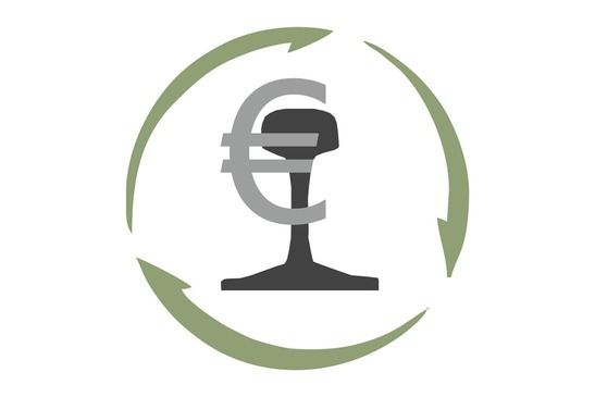 Logo EBW by TU Graz<br/>Textinsert: weißer Hintergrund, grün-grau-schwarzes Icon