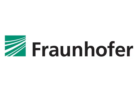 Fraunhofer logo<br/>Text insert: white background, green icon on the left, black Fraunhofer