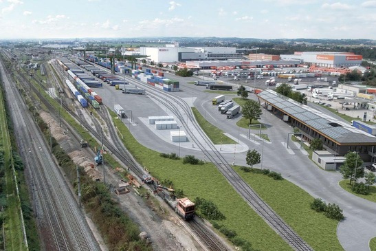 Vogelperspektive Terminal Wels
