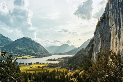 Gößl on Lake Grundlsee near Bad Aussee in the Salzkammergut region
