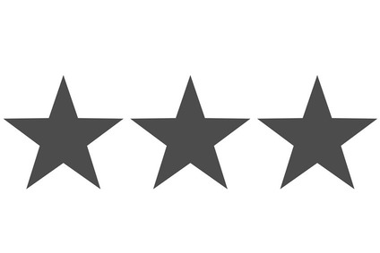 Symbol für Rating mit grauen Sternen