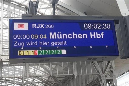 Monitore am Bahnhof