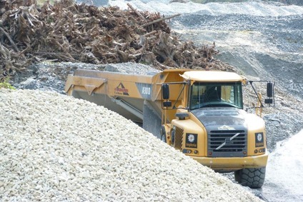 Truck with burden material