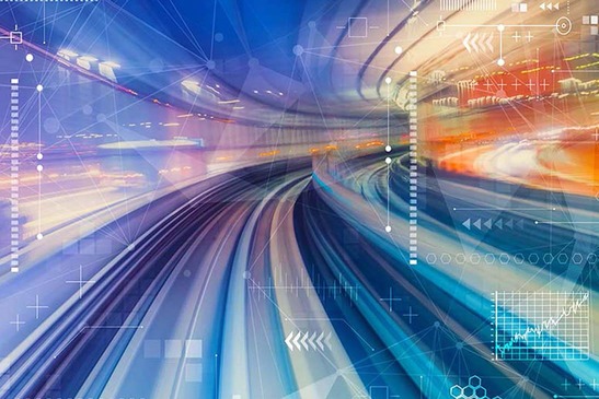 Visualisation of a digital infrastructure with tracks