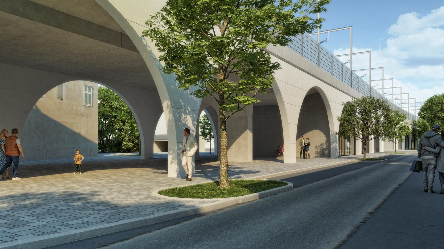 Gestaltungsentwurf der Viadukte im 2. Bezirk zwischen Schüttelstraße und Hedwiggasse
