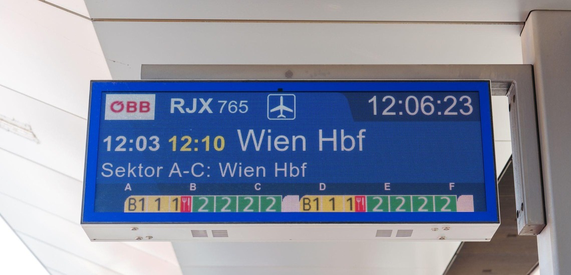 LED-Bahnsteiganzeige