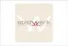 Stellwerk Logo, beiger Hintergrund, grau-roter Schriftzug