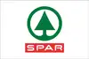 Spar Logo, weißer Hintergrund, grünes Icon, rotes Viereck mit weißer Schrift