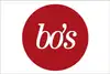 bo´s Logo, roter Kreis, weißer Schriftzug