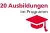 Ausbildungen im Programm und ein Icon von einem Doktorhut