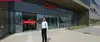 Eingang ÖBB-Bildungscampus mit Avatar Marie