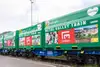 Metal Valley Train with containers, painted in Styrian green