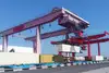 Two gantry cranes with block train