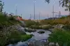 Stream with terminal in the background