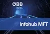 Teaser image, tunnel with railway track and text Infohub MFT