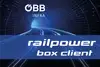 Teaserbild, Tunnel mit Schienenstrang und Text railpower box client