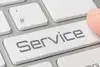 Keyboard showing the word service