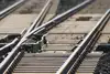 Rail switch - close-up view