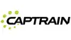 Logo Captrain<br/>Textinsert: weißer Hintergrund, grün Icon, schwarz Captrain