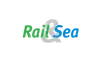 Logo Rail and Sea Traction GmbH<br/>Textinsert: grauer Hintergrund, grün Rail, hellgrau &, blau sea
