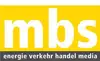 Logo MBS Energie Verkehr Handel Media<br/>Textinsert: gelber Balken mit weißer Schrift MBS, schwarzer Balken mit weißer Schrift verkehr handel media