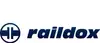 Logo Raildox<br/>Textinsert: weißer Hintergrund, links schwarzes rundes Icon, schwarz raildox