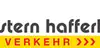 Logo Stern & Hafferl Verkehr<br/>Textinsert: weißer Hintergrund, schwarz stern hafferl, darunter gelber Balken mit roter Schrift Verkehr und rotes Icon