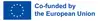 Logo Kofinanziert durch die Europäische Union<br/>Texteinblendung: Links EU-Fahne, rechts blau Kofinanziert durch die Europäische Union