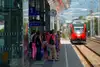 Bahnsteig am Bahnhof Lauterach