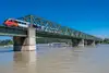 A train is crossing a bridge