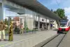 Graphic visualisation of the new station in Mattighofen